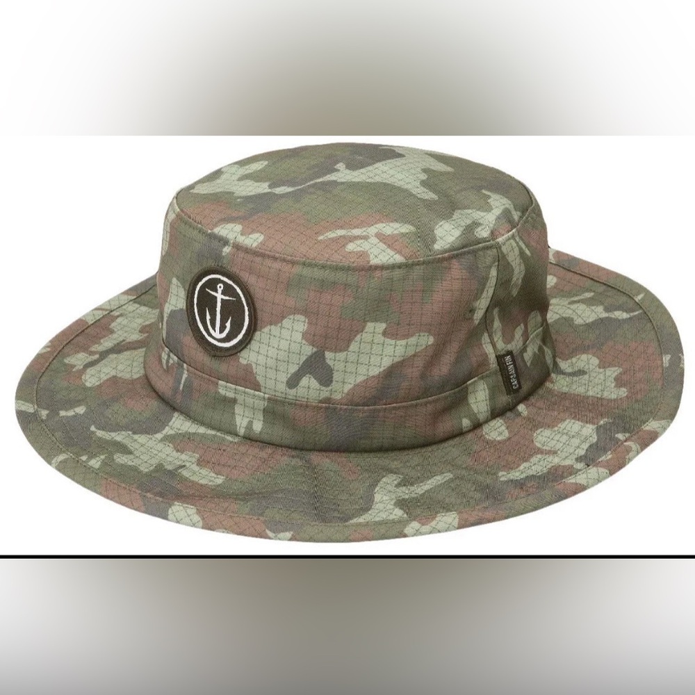 Captain Fin Boony Tunes Surf Hat - Army - Military-Camo- New
